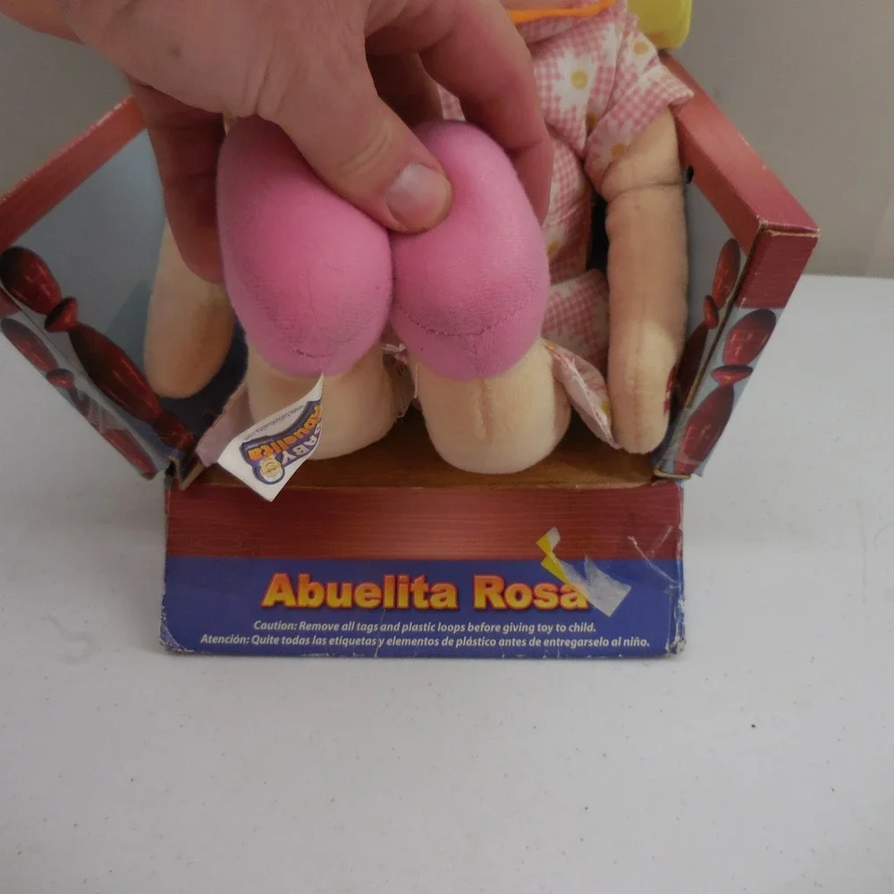 Baby Abuelita Rosa Plush Doll Singing Spanish Grandmother + New Sing Along Book